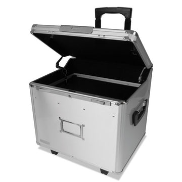 Vaultz® Locking Mobile File Chest With Electronic Digital Lock, Letter-legal Files, 14.5" X 16.25" X 14.25", Silver freeshipping - TVN Wholesale